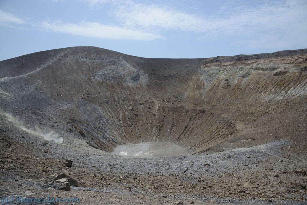 Vulcano Krater eine Hitze Insel